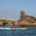 kayak en famille sur la presqu'île de Quiberon-lion-percho