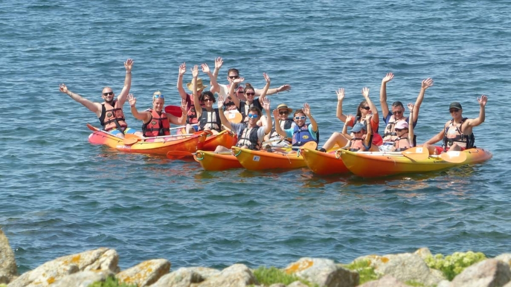 1H30 Tour Sea Kayak sillages brittany Quiberon Morbihan family trip friends