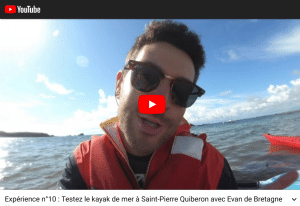 photo youtube Evan KAYAK SILLAGES QUIBERON 