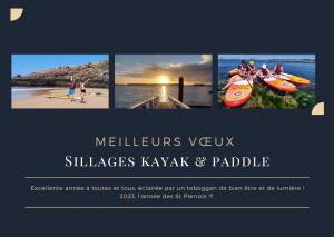 Voeux 2023 Sillages kayak paddle quiberon morbihan Bretagne